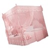 Luxury Princess 3 Side Openings Post Bed Curtain Canopy Netting