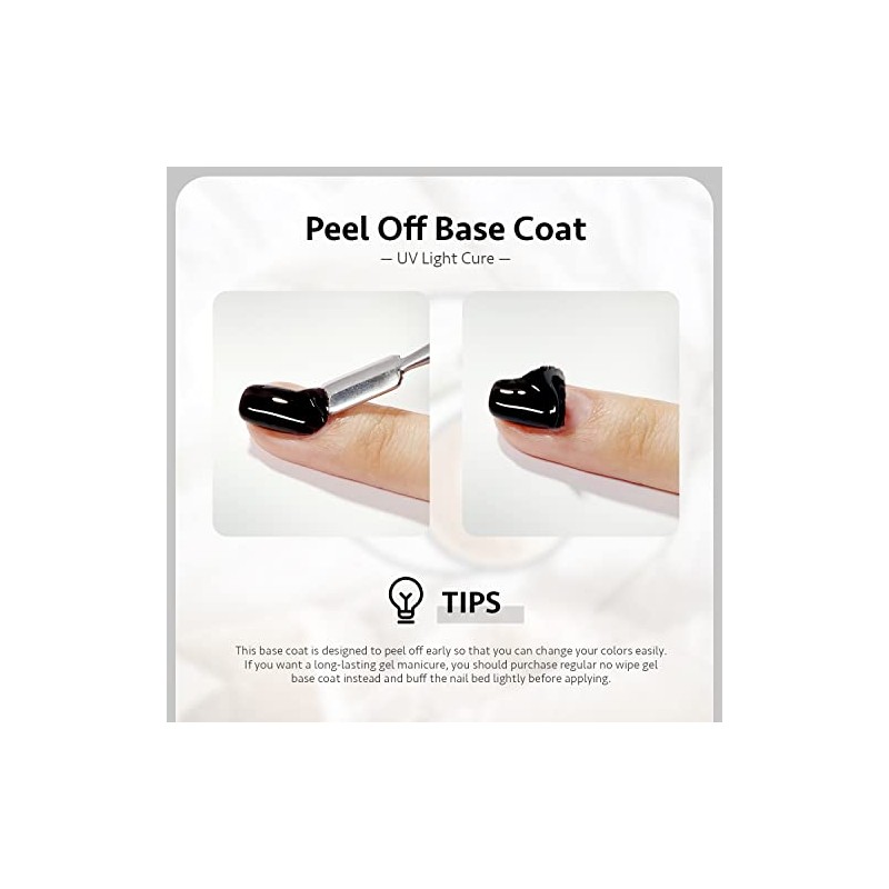 GAOY- Capa base de gel despegable para esmalte de uñas