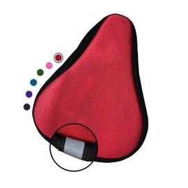 MI0512 Kids Bike Gel Seat Cushion Cover, 8x5 inch Child Bike Seat Cover Premium Comfortable Small Bicycle Saddle Pad (RED)