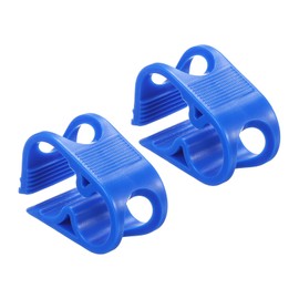 PATIKIL Hose Clamps, 2Pcs 1/4" - 1/2" Tube OD Adjustable Blue Plastic Tube Clamps