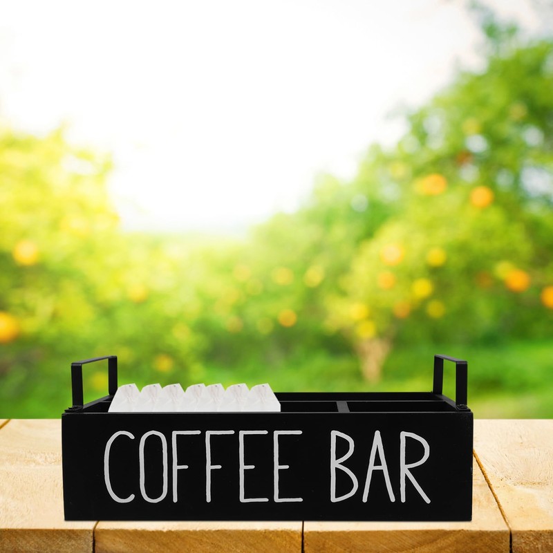 Cabilock Wooden Tea Bag Organizer - Coffee Station Organizer with