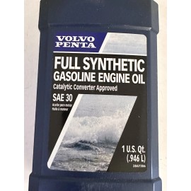 Volvo OEM VOLVO PENTA FULL SYNTHETIC MARINE GASOLINE ENGINE OIL SAE 30 1QT - NEW!