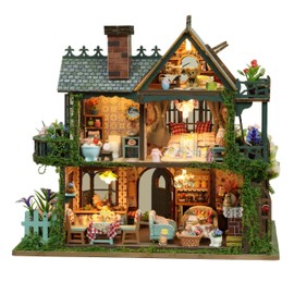 RHZN Miniature House Kit, Dollhouse Kit, Miniature Kit, DIY Mini House Building Kit for Adult, Botanical House