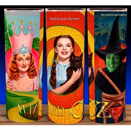 Glow in the Dark Wizard of Oz Dorothy - Glinda  - Wicked Witch Cup Mug Tumbler