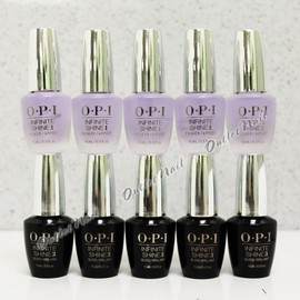 OPI Infinite Shine Kit - 5 BASE PRIMER & 5 TOP GLOSS Coat 15ml / 0.5 oz Lot Set