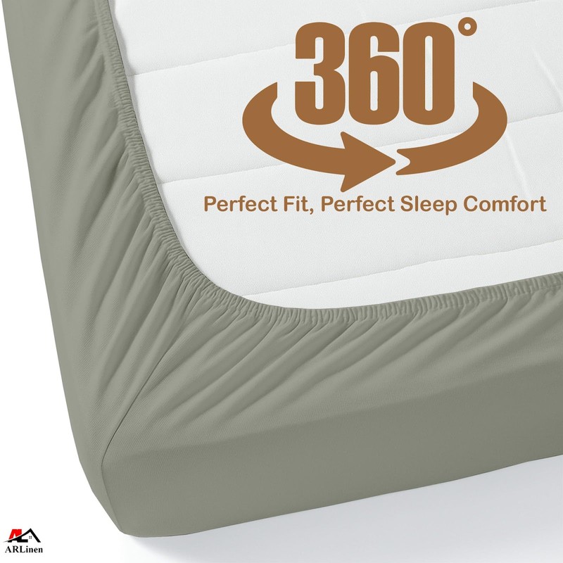 ARlinen Split King Sheet Set - 7 Piece 100% Egyptian