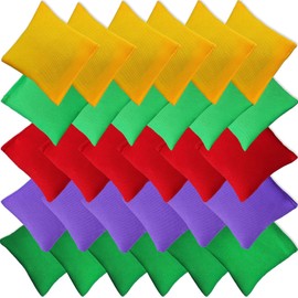 CLRBEATTY 30 Pcs Bean Bags,Cornhole Bean Bags for Tossing,Nylon Beanbags Hand Toss Games,Family Games Bean Bag for Kids,Mini Colorful Cornhole Bean Bag,Party Game Supplies for Boy Girl,2.8x2.8 inch
