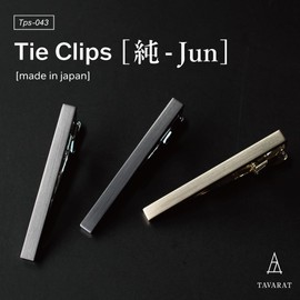 [TAVARAT] Tie Clip Tie Clips for Men Black Silver Tie Bar Tie Pin Tps-043-bk (black silver)