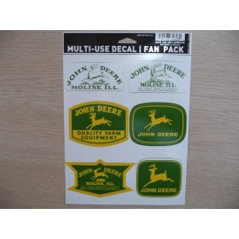 John Deere Sticker Decal Green Logo 4-Legged 2-legged Logo LP79751 sheet is 5x6