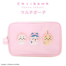 Shobido Chiikawa Multi-Pouch, Original Design, Peach Series, Chiikawa Nagano Storage Pouch, Chiika, Pouch