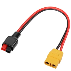 PNGKNYOCN 45A Male to XT90 Short Cable 30cm 12AWG XT90 Male to Solar Panel Male Conversion Cable for Portable Power Station Solar Panel (XT90 Female)