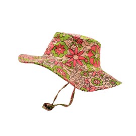 Lakhays Flower Power Boonie Hat-Coral-M/L