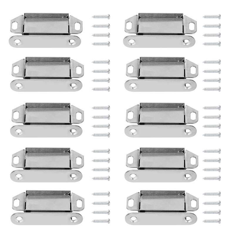 10pcs Household Stainless Steel Strong Magnetic Door Catch Furniture Cabinet