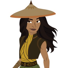 Vinyl Wall Decal: Raya and The Last Dragon Dragon Gem Guardian - 20" x 28" Kids Nursery Room Animated Movie Character Bedroom Home Sticker Décor