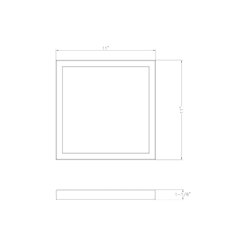 Progress Lighting P810020-030-30 Everlume Close-to-Ceiling, White, 1.13x11.00x11.00