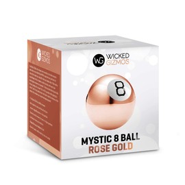WICKED GIZMOS Magic 8 Ball – Classic Retro Novelty Mystic Gadget Answers Questions about Romance, Friendship, School, Work - Fun Gift Features More Than 15 Answers and Predictions (Rose Gold)