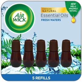 Air Wick Essential Mist Refill, 5 ct, Fresh Waters, Essential Oils Diffuser, Air Freshener