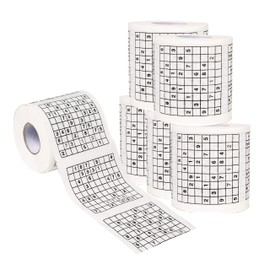 Roll of Sudoku Toilet Paper Tissue Napkin Prank Fun Birthday Party Novelty Gift Idea (6 pk)