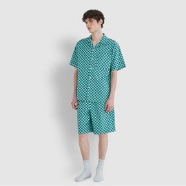 JAJU [Patina by JAJU] [Unisex] Sailing Cotton 5-part Pajama Set [S~XL]_Dark Green
