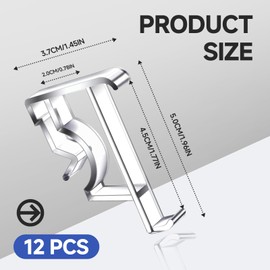 Valance Clips Compatible with Levolor,12PCS Transparent Valance Clips for Levolor Window Blind Valance