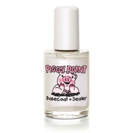 Piggy Paint 100% Non-toxic Girls Nail Polish, Safe, Chemical Free, Low Odor for Kids - 0.5 Fluid Ounce - Base Coat & Sealer - Great Stocking Stuffer for Kids