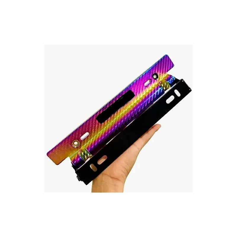 Porta Placa Tornasol Universal Doble Ajuste Posiciones Matricula Jdm