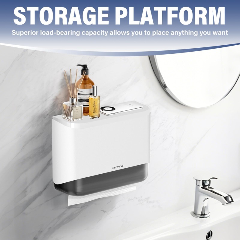 Bertreno Paper Towel Dispenser Wall Mount Multifold/Trifold/C Fold Paper Hand
