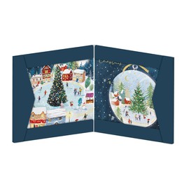 It's Beginning to Look a Lot Like Christmas - Wallet of 8 Premium Christmas Cards in 2 Designs - 12 x 12cm - Gold Embossed - Great British Card Company