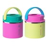 Thermoflask 20 oz Insulated Food Jar, 2-Pack, Pink and Blue,