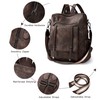 OPAGE Backpack Purse for Women Leather Backpack Purse Travel Backpack