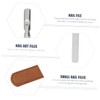 Beavorty 2sets Stainless Steel Nail Files Pouches Dual-Sided Manicure Tools
