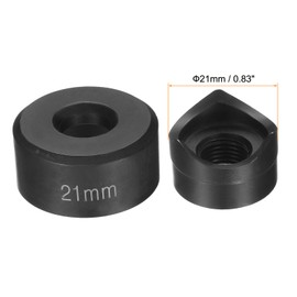 sourcing map Sheet Metal Punch Hole Punch 21mm Bearing Steel Precise Cutting Manual Knockout Kit with External Hex Shank for Metal Plate Sink Stainless Steel, Black