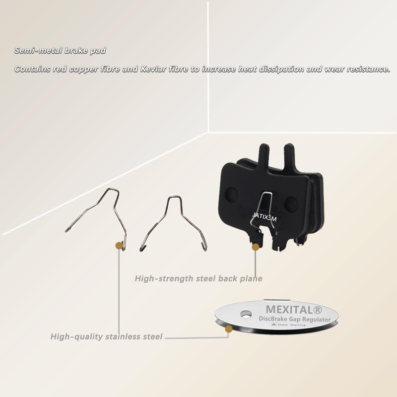 MEXITAL 2 Pairs of Bicycle Disc Brake Pads for Hayes