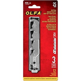 3 Pack 25mm SnapOff Hook Utility Blades