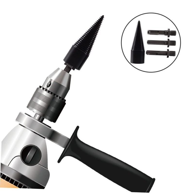MERRYHAPY 1Set Wood Drill Bit for Firewood Splitting Includes Drill