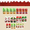24 Pieces Of Long Full-coverage Christmas Style False Nails, Santa