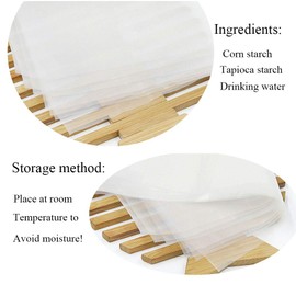 50 Count Edible Rectangle Rice and Wafer Paper,9x12.6 inches for candy packaging or food decoration