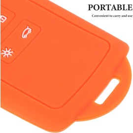 Baluue Protector Diseño Silicona Llavero Llave para Coche de Fundas Inteligente Naranja , Funda Portátil y Resistente Agua Simple y Moderno para Autos