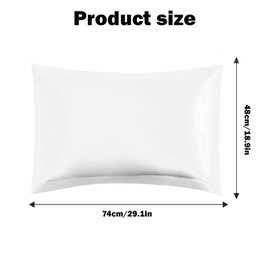 2pcs Silk Pillowcase, Natural Mulberry Silk Pillowcase for Hair and Skin Health,Standard Size 48 x 74 cm Silk Pillow Case,Soft Smooth Cooling Premium Grade Silk Pillow Covers for Sleeping(White)