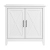 Bush Key West Small Storage Cabinet with Doors in Pure