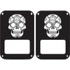 JeepTails Sugar Skull Tail lamp Light Covers (Halogen) Compatible with