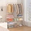 Hongtamoya 4-Tier Stackable Closet Organizers and Storage Shelves, Sliding Storage