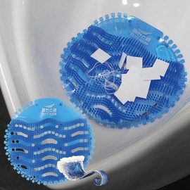 Clean Pad Urinal Deodorizer & Strainer Pad - 6 Colors, 30-Day Freshness Blue Deodorizer 2ea