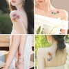 12 Blätter Aquarell Gemälde Blumen frische Aufkleber Schlüsselbein temporäre Tattoo