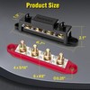 MOFEEZ Power Distribution Block Bus Bar, 4 x 5/16" Posts,
