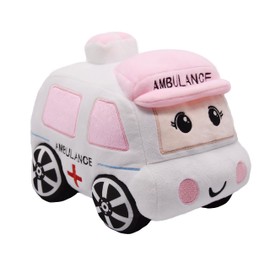 YONLIT Soft Plush Ambulance Stuffed Car Toy Super Cute White Truck Plushie Excellent Gifts for Kids or Birthday Party 10.6 Inches (Ambulance)