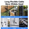 Anweller Fingerprint Cable Lock, 14" Long Shackle Small Padlock, Keyless