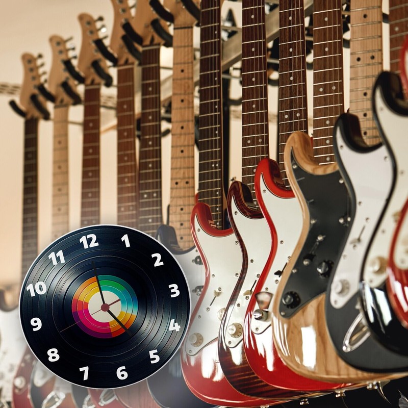 speecheese Vinyl Record Wall Clock Circular Wall Clock in Design