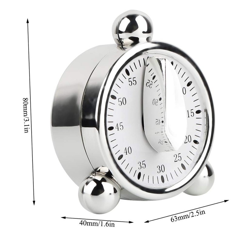 60 Minute Kitchen Timer, Mechanical Timer for Cooking, Baking, Visual