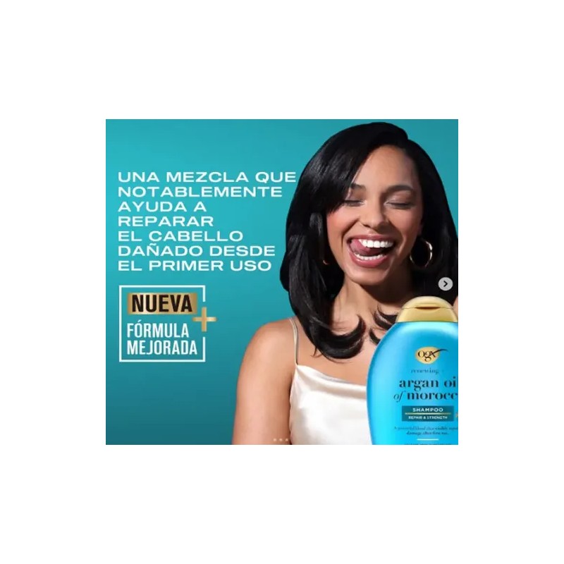 Rutina Ogx Argan Oil Aceiteshampoo acond Cabello Dañado